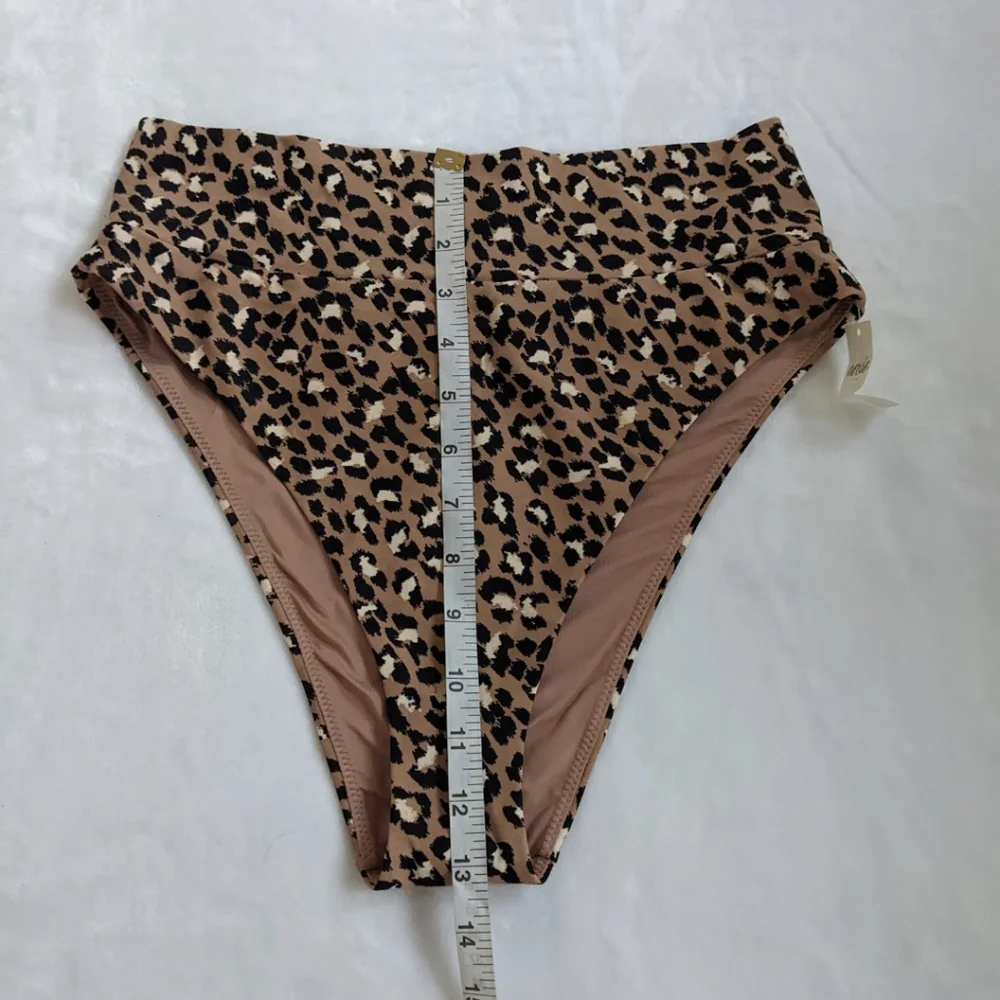 Aerie Cheetah Animal Print Bikini Lightly Padded XL Top HighWaist L Bottom NWT โก - Picture 4 of 14
